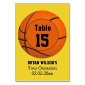 Sport Basketbal thema Gepersonaliseerde tafelnumme Kaart (Achterkant)