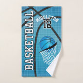 Sport 🏀 Basketball - Licht Blauw | DIY-tekst Bad Handdoek (Handdoek)