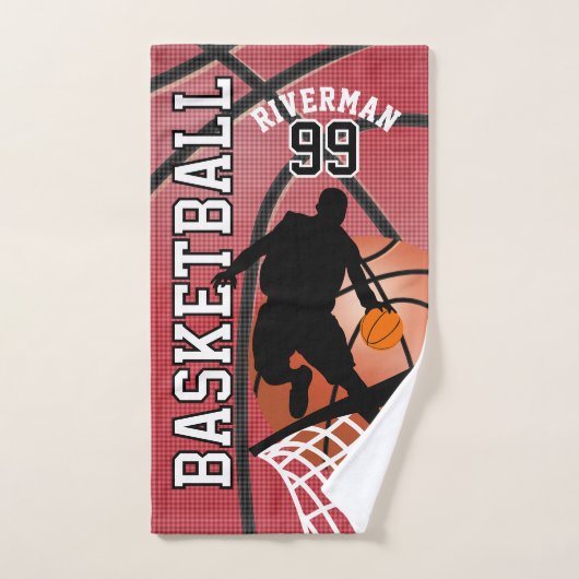 Sport 🏀 Basketball Player - Rood Handdoek (Handdoek)