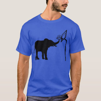 sport basketball playing elephant funny retro t-shirt