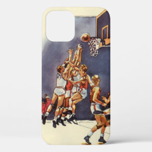  sport Basketball, spelers in een game iPhone 12 Hoesje