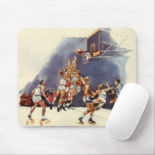 sport Basketball, spelers in een game Muismat (Met muis)