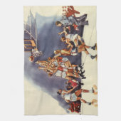  sport Basketball, spelers in een game Theedoek (Verticaal)