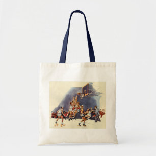  sport Basketball, spelers in een game Tote Bag