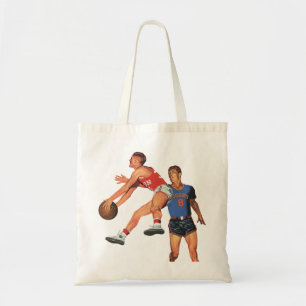  Sport, Basketball-spelers in een game Tote Bag
