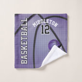 Sport 🏀 Basketball - Violet | Texte do-it-yoursel (Gant de toilette)