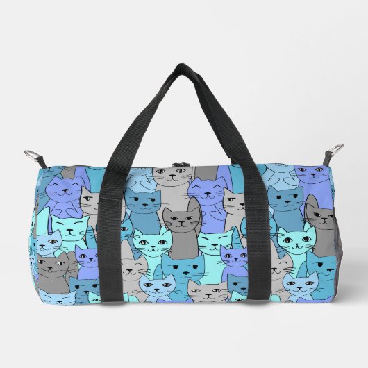 Sport Beaucoup de Blue Cats Design Duffing Sac (Recto)