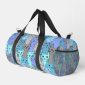 Sport Beaucoup de Blue Cats Design Duffing Sac (Coin droit)