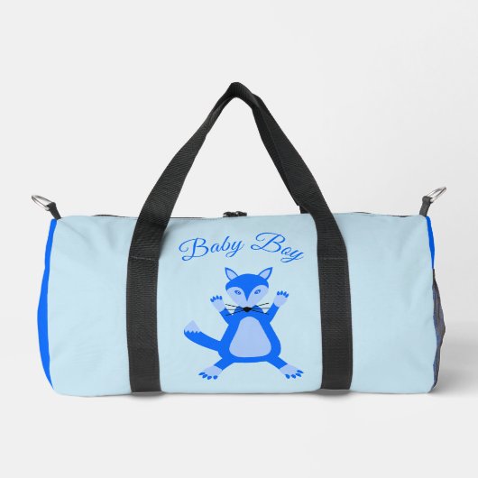 Sport Bébé Bleu Cute Garçon Fox Custom Sac de couche per (Recto)