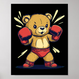 Sport Beer outfit voor en bokshandschoenen liefheb Poster