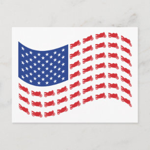 sPORT-bIKE-fLAG-WAVE Briefkaart