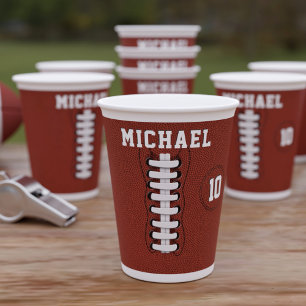 Sport Birthday American Football Party Paper Cup Papieren Bekers