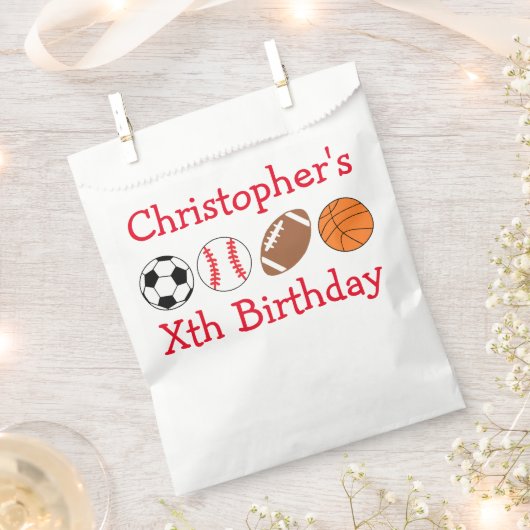 Sport Birthday Bedankzakje (Geknipt)