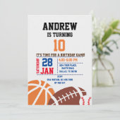 Sport Birthday Invitation Kaart (Staand voorkant)