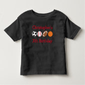 Sport Birthday Kinder Shirts (Voorkant)