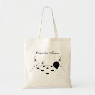 Sport Bowling Ball en Pins Tote Bag