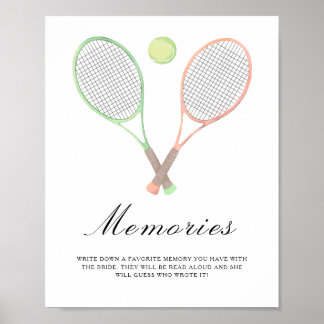 sport bruiloftsfeest - herinneringen met de bruid poster