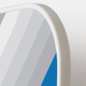 Sport Cloudy Blue Sky Stripes with Name Pickleball Paddle (Links Detail)