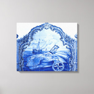 Sport Club Portugese Tile Canvas Afdruk