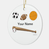 Sport Collage Keramisch Ornament (Links)