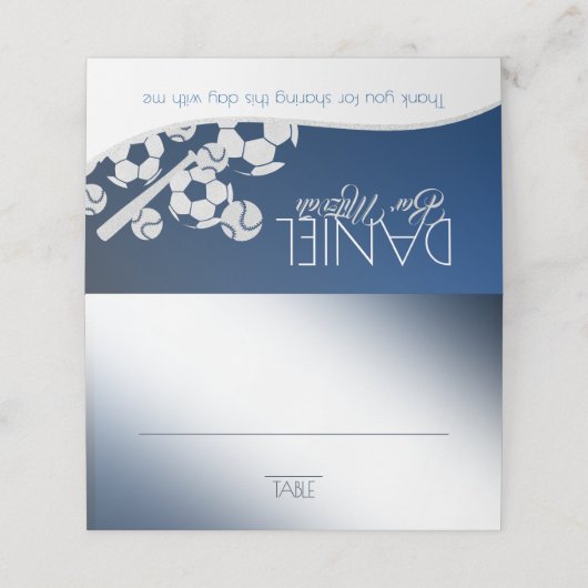 Sport Combo Voetbal Zitplaatsen Kaart (Buitenkant ongevouwen)