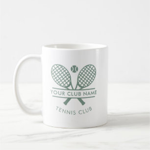 Sport Country Club Naam Tennisrackets Icoon Aangep Koffiemok