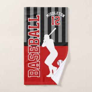 Sport de baseball en rouge et noir