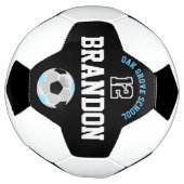 Sport de football - Bleu bébé, noir et blanc (Tourné)