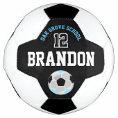 Sport de football - Bleu bébé, noir et blanc (Devant)