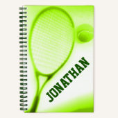 Sport de raquette de tennis nommé carnet vert (Recto)