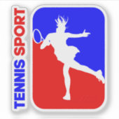 Sport de tennis | 3"x 3"- Sticker transparent bril (Devant)