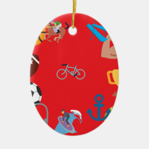 sport emoji keramisch ornament