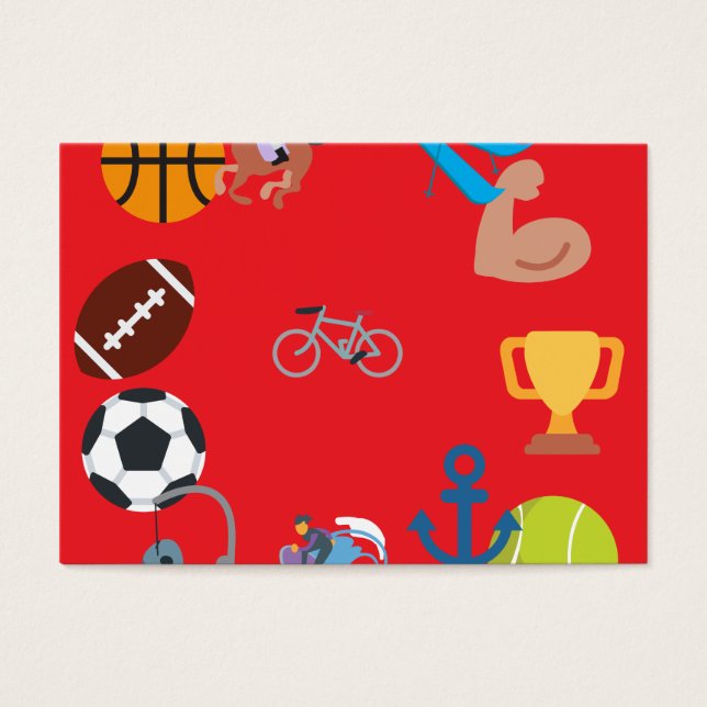 sport emoji visitekaartje (Voorkant)
