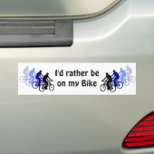 Sport - fietsen, fietsen, bijten bumpersticker (Op auto)