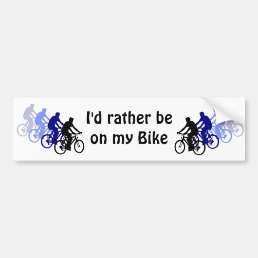 Sport - fietsen, fietsen, bijten bumpersticker (Voorkant)