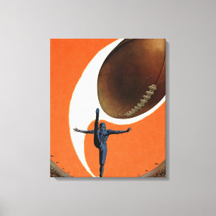  Sport, Football speler die het Koop van de Bal sc Canvas Afdruk
