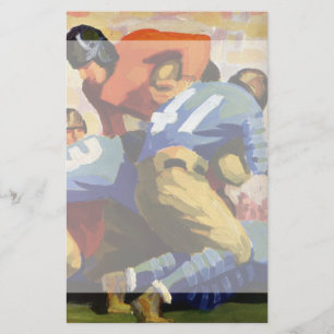 Sport, Football spelers in een game Briefpapier