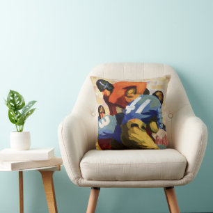  Sport, Football spelers in een game Kussen