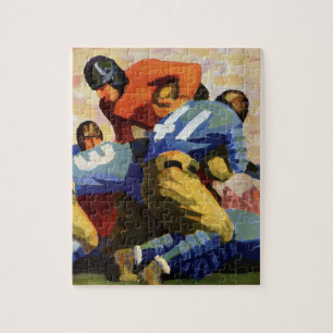Sport, Football spelers in een game Legpuzzel