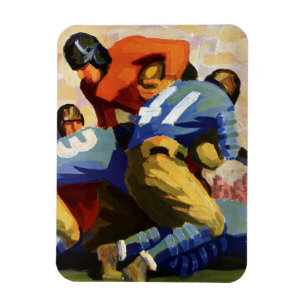 Sport, Football spelers in een game Magneet