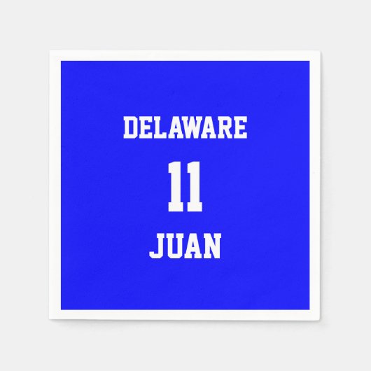 Sport Gepersonaliseerd Blauwpapier Servet (Voorkant)