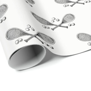 Sport  getransformeerde Tennis Racquet Tennis Ball Cadeaupapier