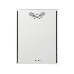 Sport getransformeerde Tennis Racquet Tennis Ball Notitieblok