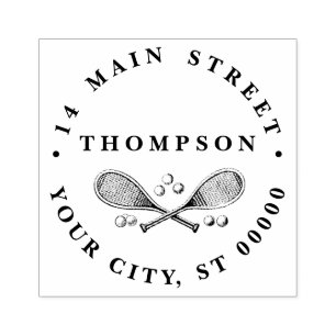 Sport  getransformeerde Tennis Racquet Tennis Ball Rubberstempel