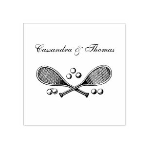 Sport  getransformeerde Tennis Racquet Tennis Ball Rubberstempel