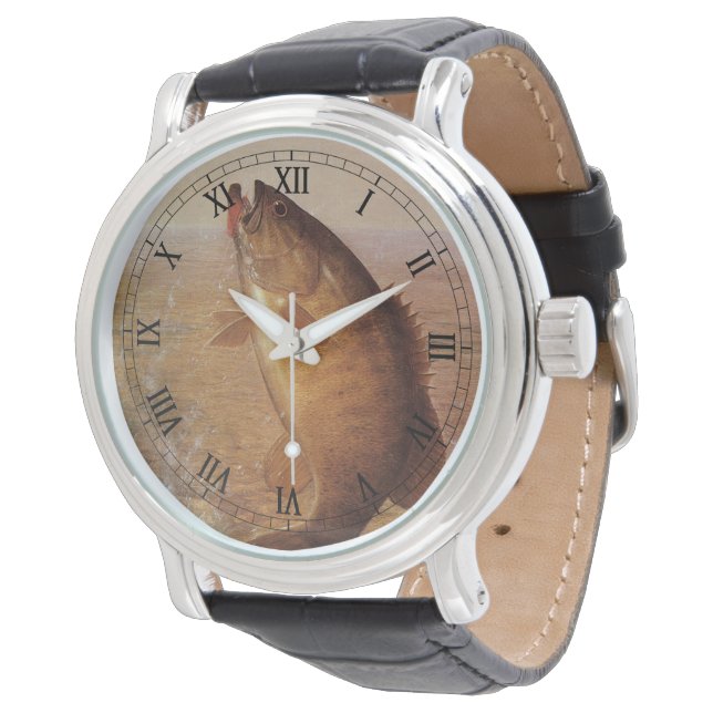  sport Gevist, Largemouth bruine basvis Horloge (Gekanteld)