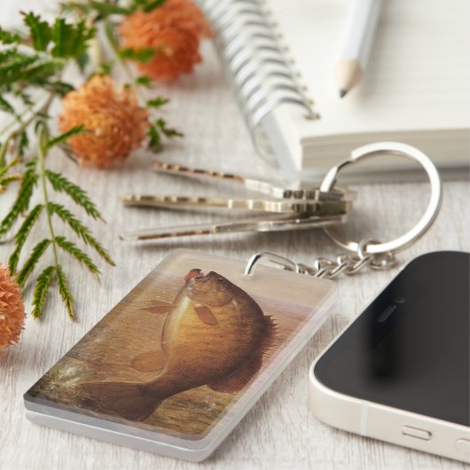 sport Gevist, Largemouth bruine basvis Sleutelhanger (Voorkant Rechts)