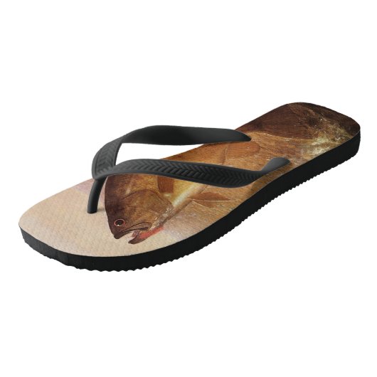  sport Gevist, Largemouth bruine basvis Teenslippers (Schuin)
