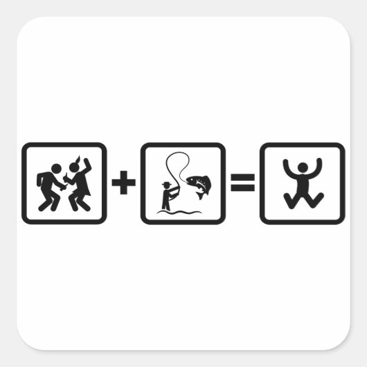 Sport Gevist Vierkante Sticker (Voorkant)