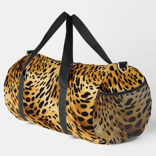 Sport Grand Empreinte de léopard de sac Duffel (Coin droit)